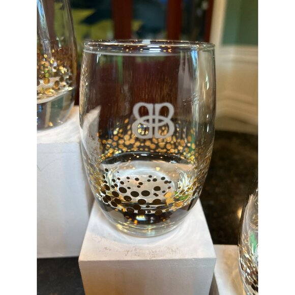 Vintage Baileys Irish Cream Gold Dot Confetti Lowball Glasses. - Picture 8 of 8